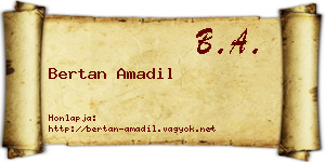 Bertan Amadil névjegykártya